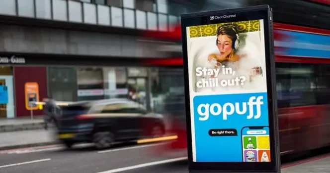 Clear Channel Gopuff Ad